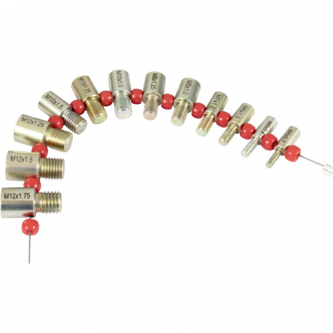 Set 26 piese pentru verificare filet metric M4–M12 si inch 6–20 Dasqua, suruburi si piulite, otel zincat [4]