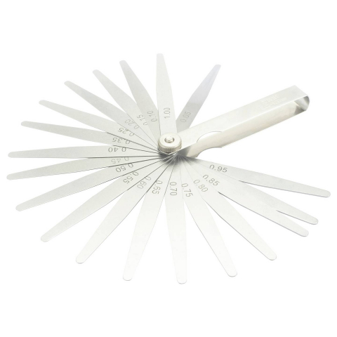 Seturi de lere - Set 17 lere de grosime Dasqua 0,02–1,00 mm, lungime 100mm, otel inoxidabil