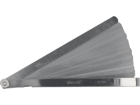 Seturi de lere - Set 17 lere din otel inoxidabil pentru atelier, domeniu grosimi 0,02-1,00 mm, lungime 200mm, latime 12,4mm