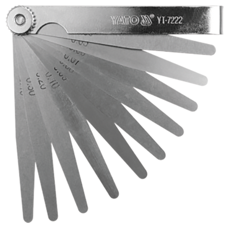 Set 17 lere din otel inoxidabil pentru atelier, domeniu grosimi 0,02-1,00 mm, lungime 200mm, latime 12,4mm [3]