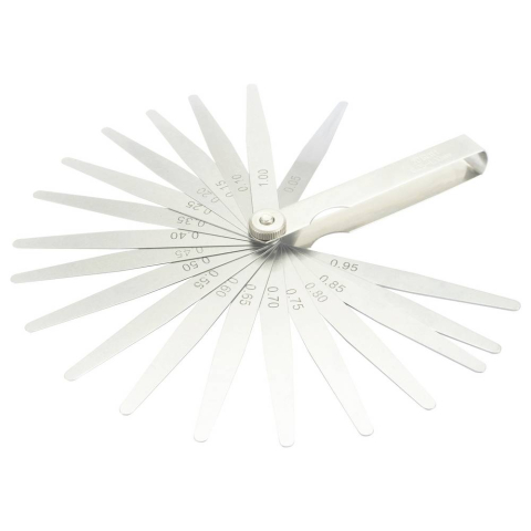 Cale, pini, lere, calibre sudura - Set 32 lere de grosime Dasqua 0,03-1,00 mm, lungime 100mm, otel inoxidabil