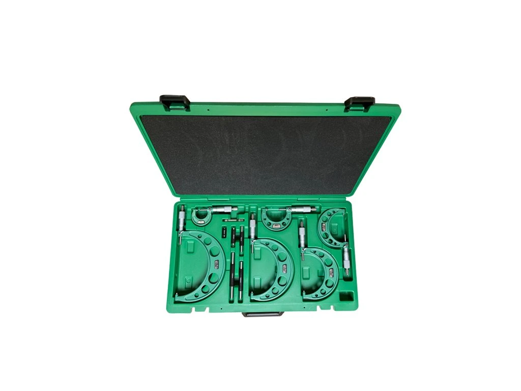 Set 6 micrometre mecanice INSIZE 0-150 mm, rezolutie 0.01 mm, cu clichet, DIN863-1 [1]