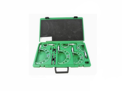 Micrometre mecanice - Set 6 micrometre mecanice INSIZE 0-150 mm, rezolutie 0.01 mm, cu clichet, DIN863-1