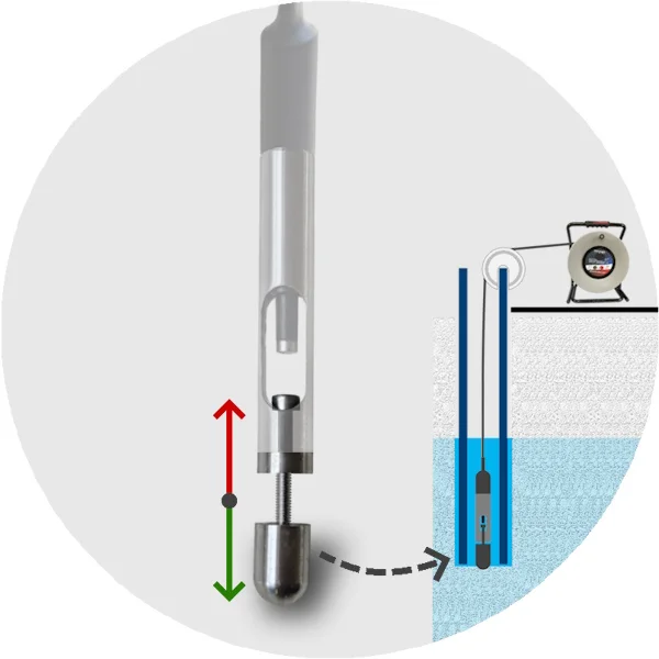 Nivelmetre apa - Sonda de adancime dT-BOTTOM NOVABO pentru nivelmetru deepTESTER, inox, precizie 1 mm