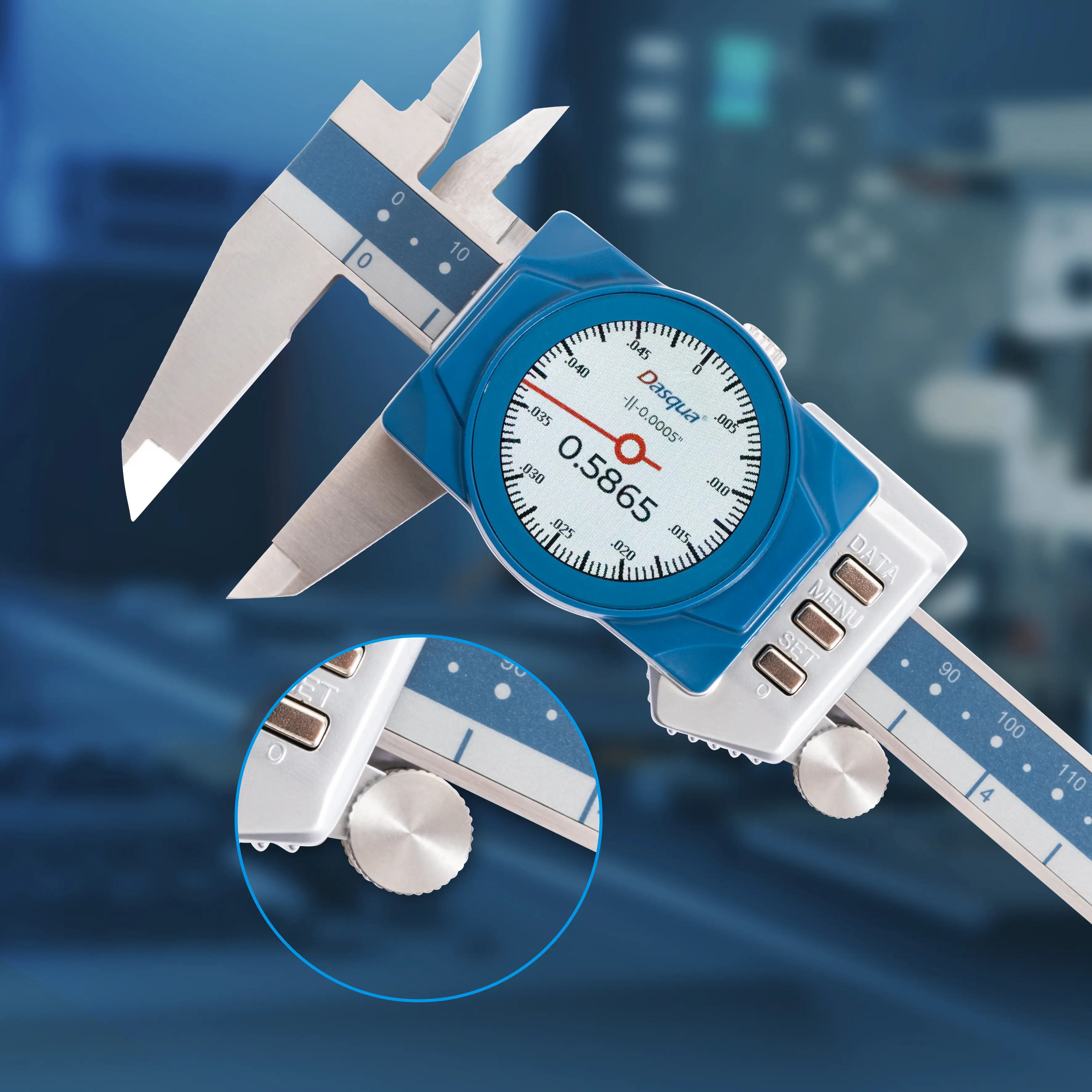 Subler digital cu cadran Dasqua 150mm, rezolutie 0.01mm, IP67, sistem inductiv, baterie reincarcabila [8]