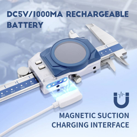Subler digital cu cadran Dasqua 150mm, rezolutie 0.01mm, IP67, sistem inductiv, baterie reincarcabila [4]
