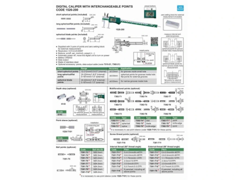 Subler digital cu varfuri interschimbabile INSIZE 0-224mm, rezolutie 0.01mm [1]