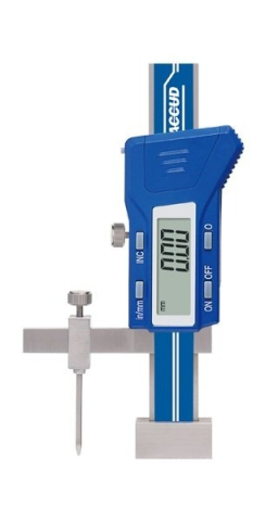 Sublere digitale de inaltime - Subler digital de inaltime treapta ACCUD 0-20 mm x 0.01 mm, talpa dreapta, INOX