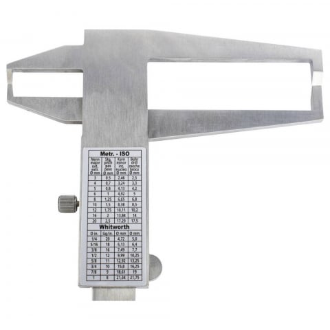 Subler mecanic interior Dasqua 9–150mm, rezolutie 0,02mm, falci duble pentru caneluri, inox [3]