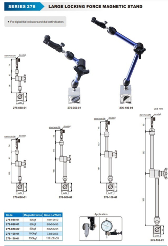 Suport magnetic articulat ACCUD 130kgf reglaj fin, blocare centrala, pentru ceas comparator [1]