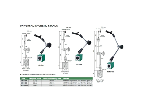 Suport Magnetic Universal 80 kgf INSIZE pentru Ceas Comparator [1]