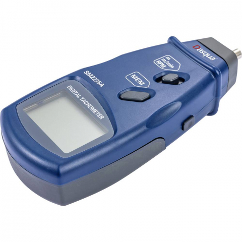 Aparate de masura si control - Tahometru digital cu contact Dasqua, 0,5–19999 RPM, viteza si lungime