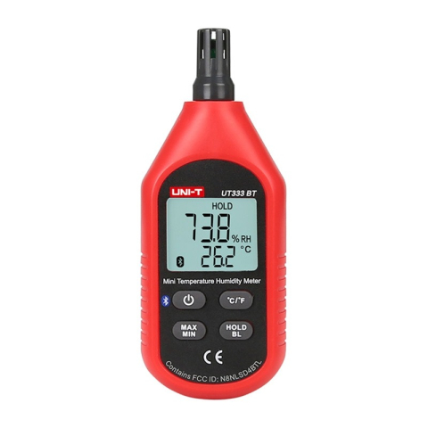 Termometre si higrometre - Termohigrometru digital Bluetooth UNI-T UT333BT -10°C ... +60°C cu senzor integrat, cu Certificat de Etalonare Metrologica