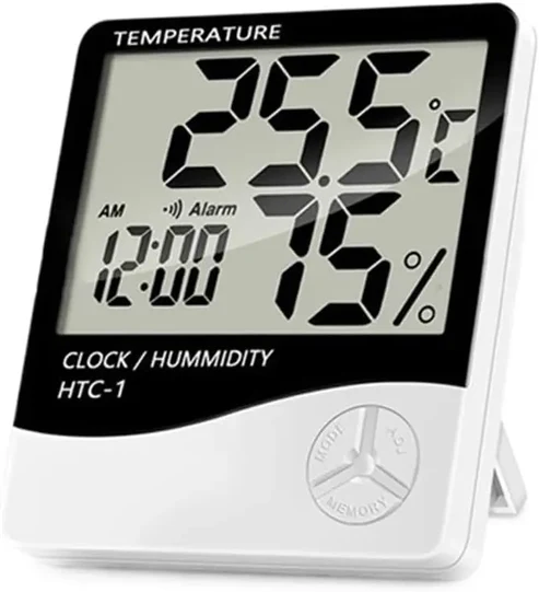 Aparate de masura si control - Termometru Higrometru digital HTC-1 temperatura -10°C la +50°C, umiditate 10% la 99% RH, data, ora, alarma