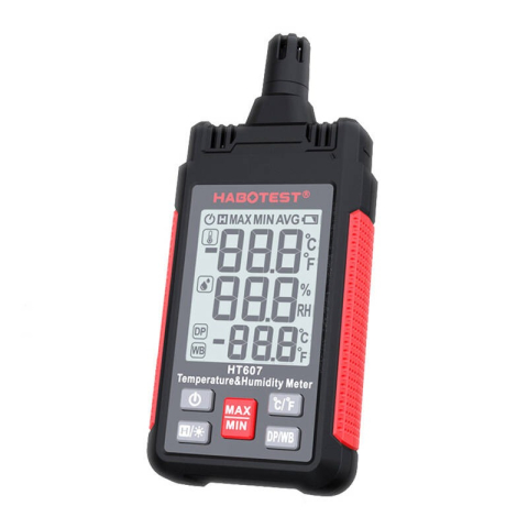 Termometre si higrometre - Termohigrometru digital Habotest HT607 Temperatura Umiditate Punct de Roua, cu Certificat Etalonare