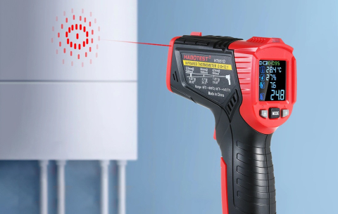 Termohigrometru digital pirometru cu infrarosu si punct de roua Habotest HT651D cu Certificat de Etalonare [9]