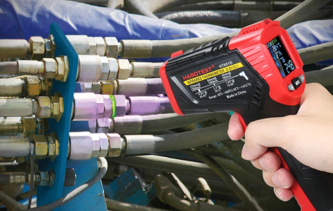 Termohigrometru digital pirometru cu infrarosu si punct de roua Habotest HT651D cu Certificat de Etalonare [7]