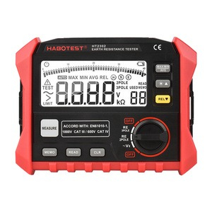 Testere Instalatii Electrice - Tester rezistenta la impamantare HT2302 HABOTEST 0-4.00 kΩ cu Certificat de Etalonare ISO9001 inclus