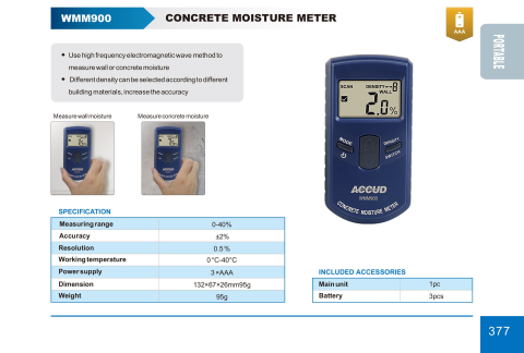 Tester Umidometru Beton si Zidarie ACCUD Wmm900 [1]