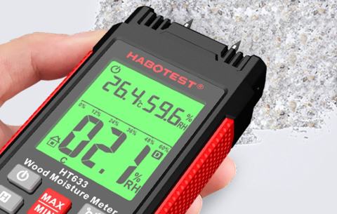 Umidometru digital lemn Habotest HT633 0.0% - 57.0% cu Certificat de Etalonare Metrologica [1]