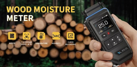 Umidometru digital pentru lemn cu pini, 0-60%, display LCD [1]