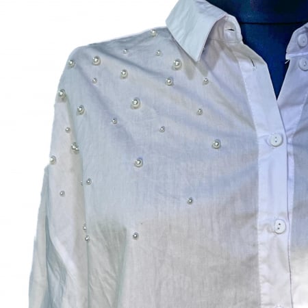 Femei - Camasa cu aplicatii perla