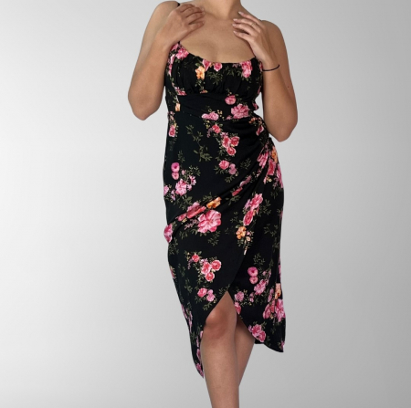 Rochii midi - Rochie model floral
