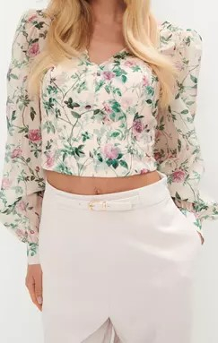 T-shirt - Top tip corset cu maneci