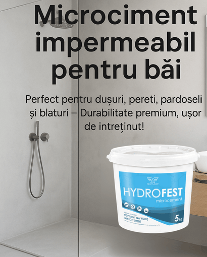 Microciment Hydrofest – Fără rosturi, 100% impermeabil