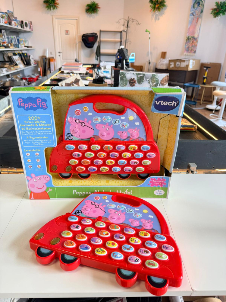 Jucărie educativă Peppa Pig, carte interactivă cu sunete în limba germană, VTech [2]
