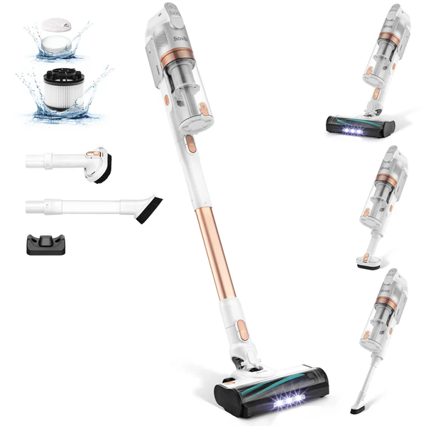 Aspirator vertical fără fir Levoit LVAC-200, 100.000 RPM, Filtrare 5 etape, Anti-încurcare, Auriu [1]