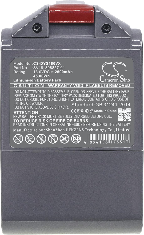 Baterie compatibilă cu aspiratoare Dyson SV18, 18 V, 2500 mAh [6]