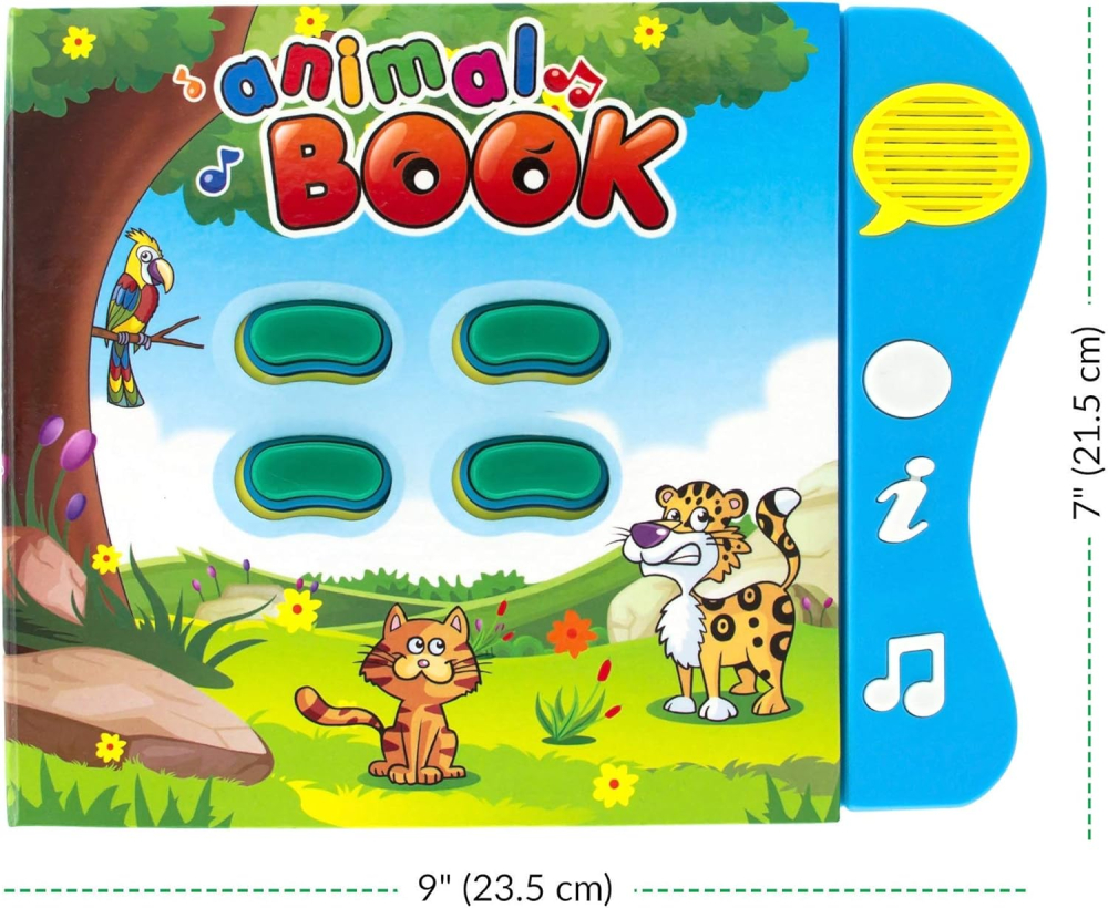 Carte educativă interactivă cu animale pentru copii 12+ luni [5]