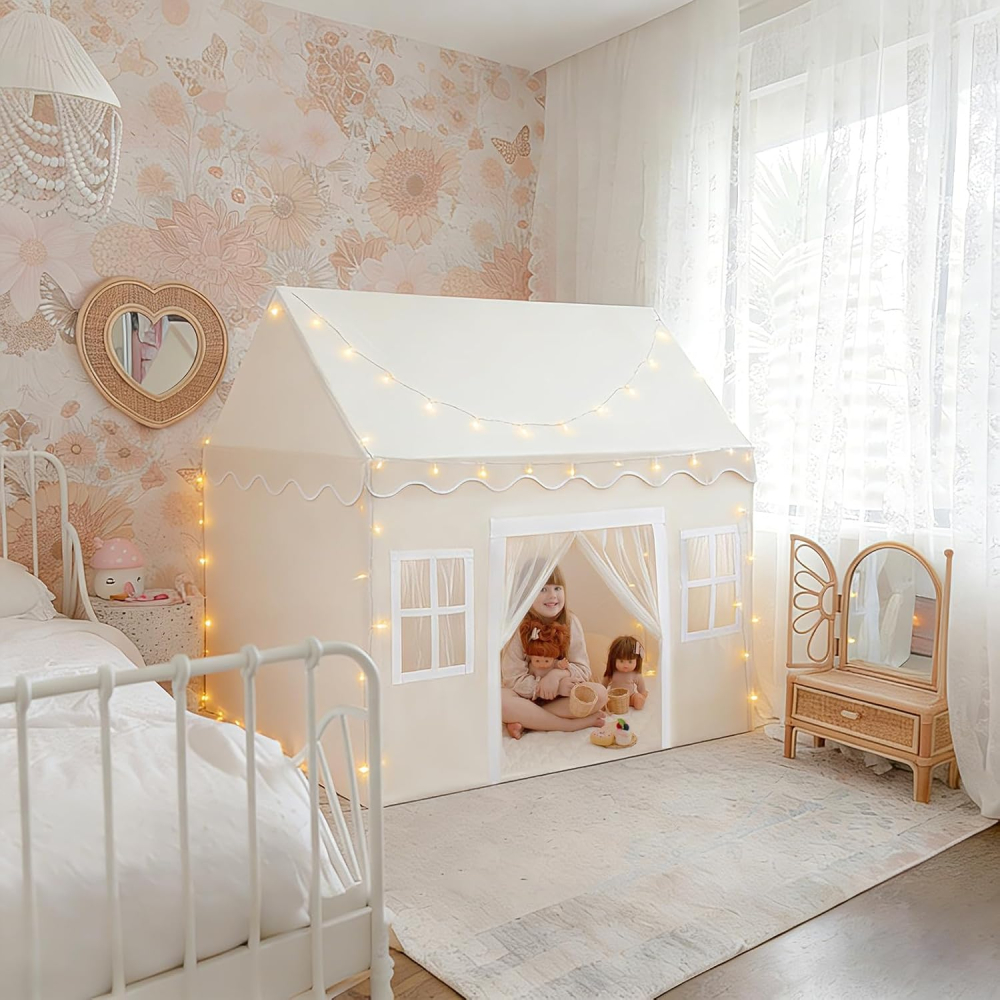 Cort pentru copii Tiny Land cu covoraș și lumini [3]