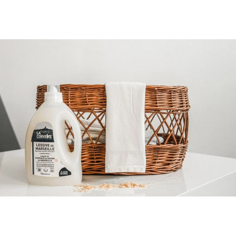 Detergent de rufe eco din așchii de săpun de Marsilia LA CORVETTE, 1,5 L [5]