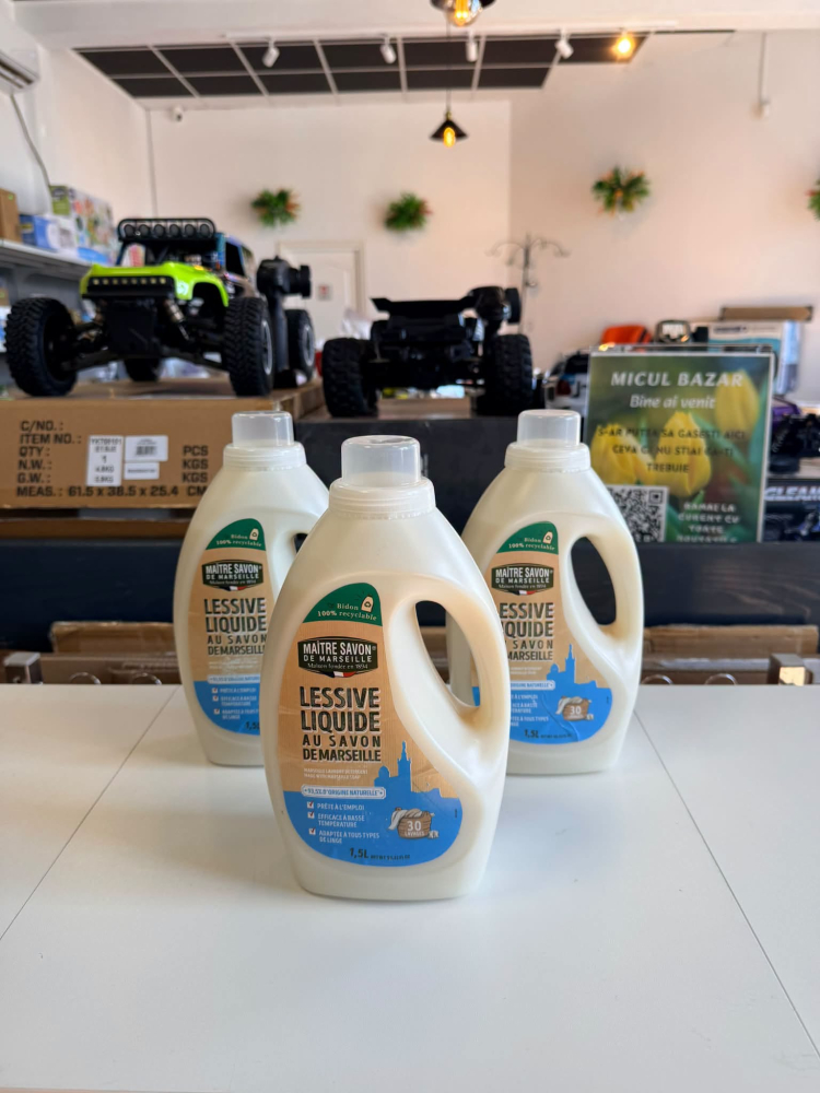 Detergent lichid de rufe Maître Savon de Marseille cu săpun de Marsilia și aromă de Floare de Bumbac, 1.5 L (30 spălări) [2]