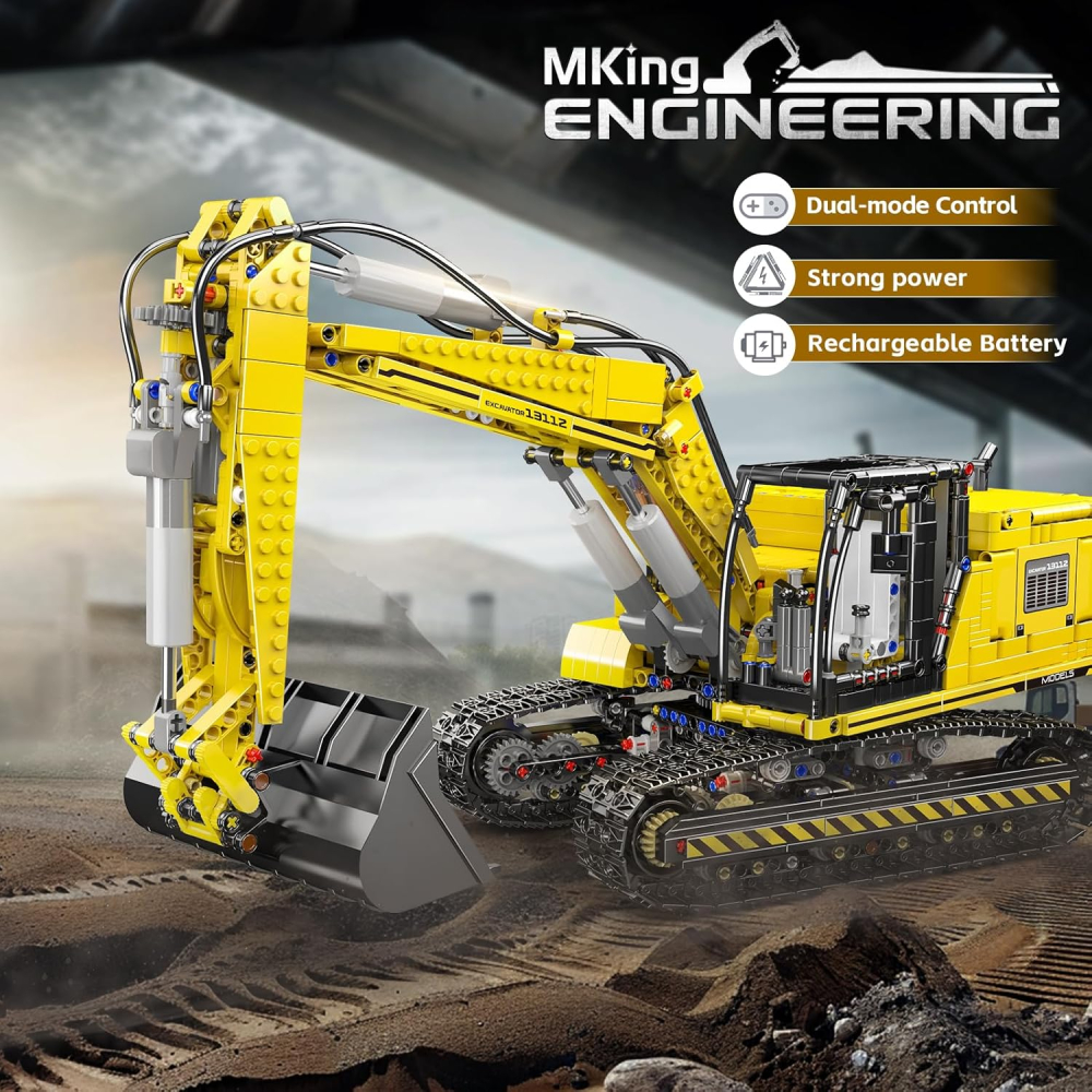 Excavator Tehnic Mould King 17006, Motorizat, Telecomandă & App, 2169 piese [3]
