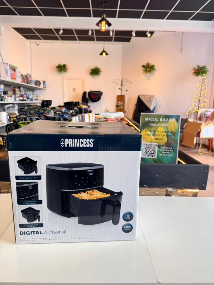 Friteuză cu aer cald Princess 182238 Digital Airfryer, 4 litri, 1350W [2]