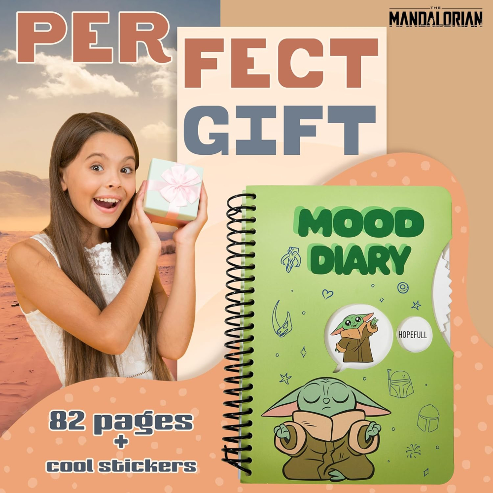 Jurnal Mood Diary cu pix Star Wars Grogu The Mandalorian [6]