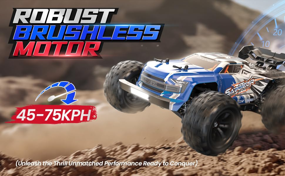 Mașină cu telecomandă DEERC Brushless Extreme Speed Truck 4WD Off-Road [12]