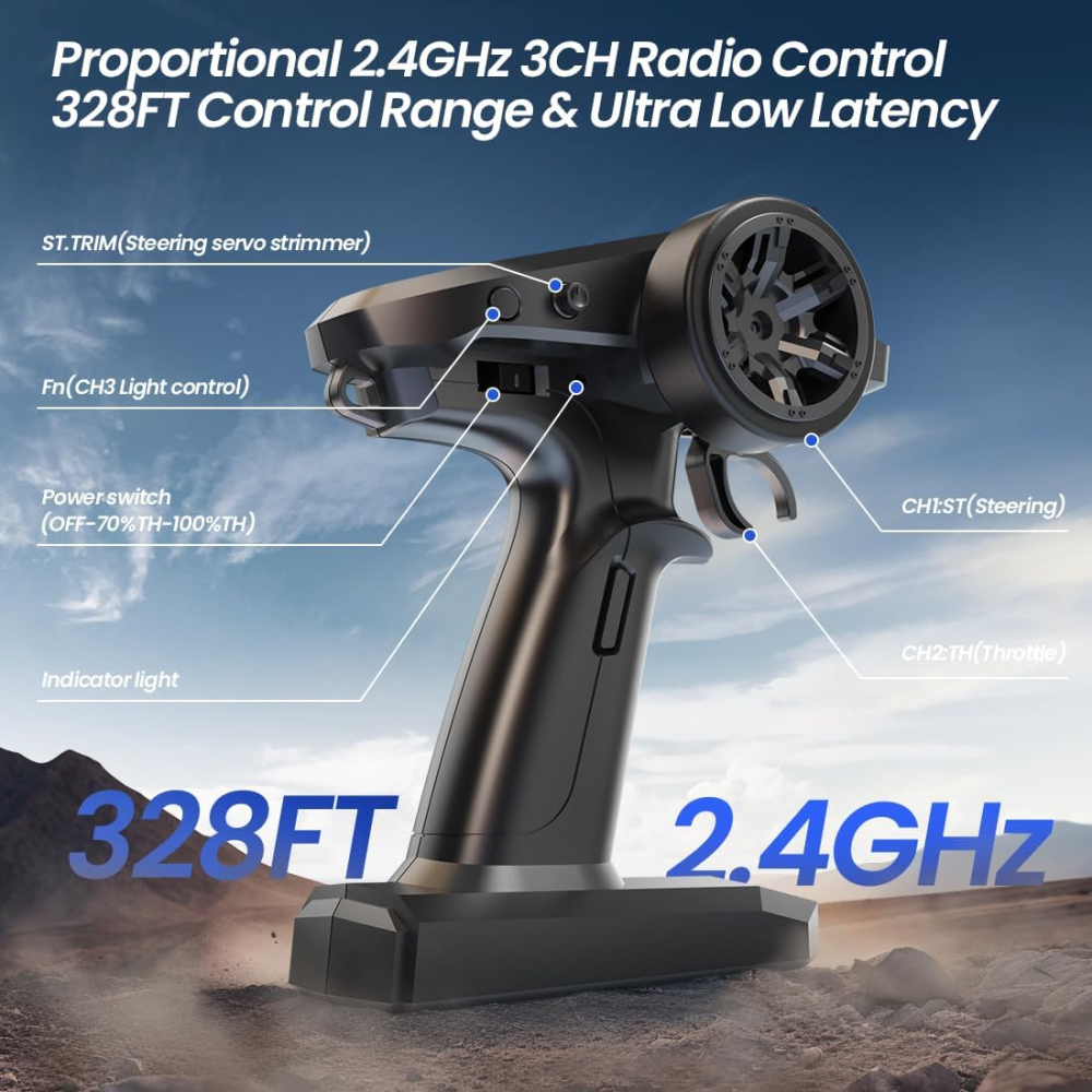 Mașină cu telecomandă DEERC Brushless Extreme Speed Truck 4WD Off-Road [5]