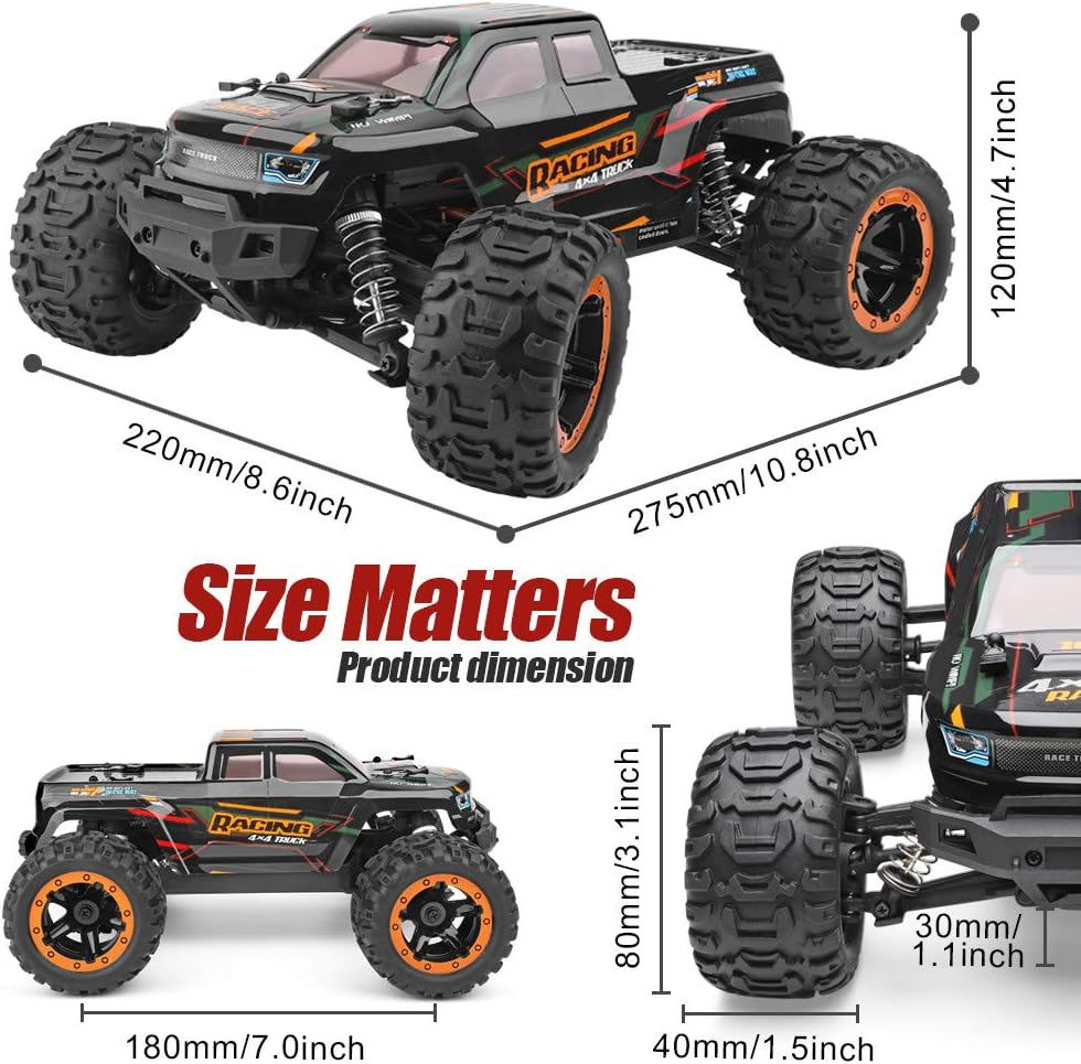 Mașină cu telecomandă HAIBOXING Monster Truck 1:16, 4WD, 36 km/h, Waterproof, All-Terrain [4]