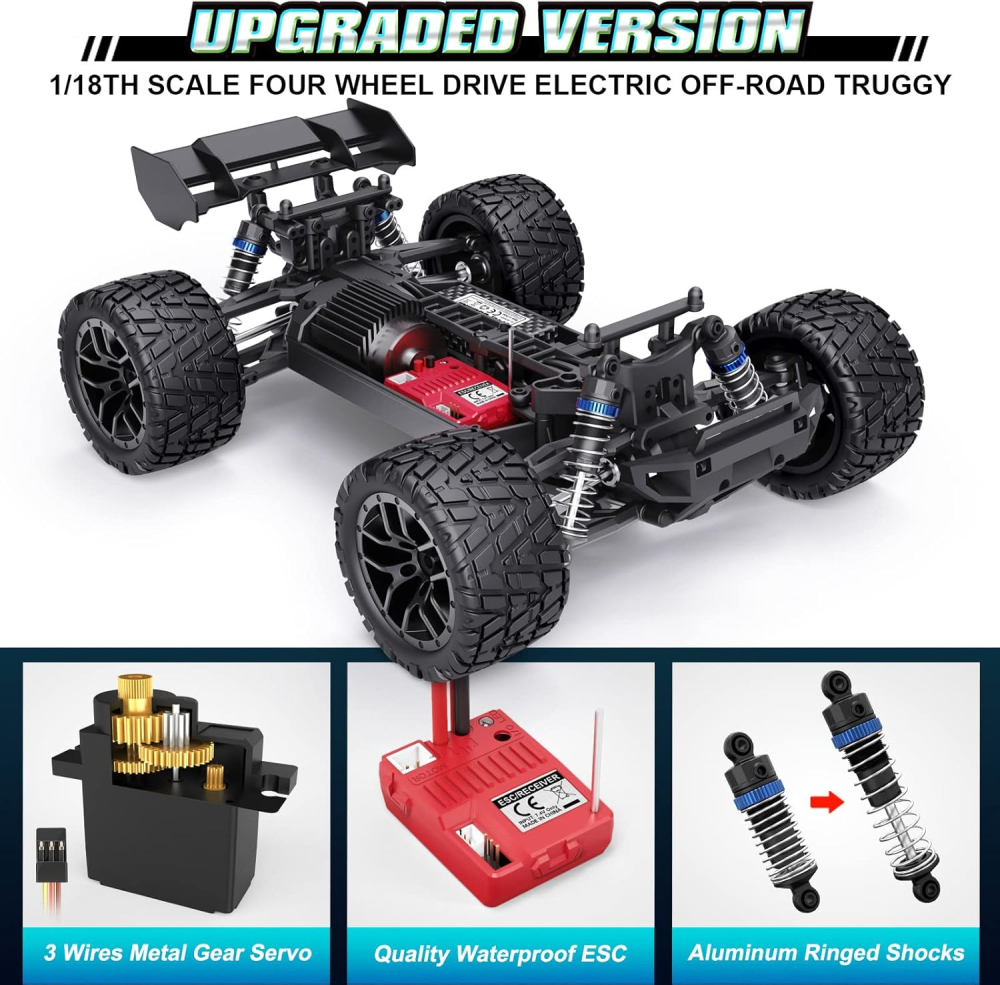 Mașină cu telecomandă HAIBOXING Stadium Truck 1:18, 4WD, 36+ km/h, Waterproof, Hobby Grade [8]