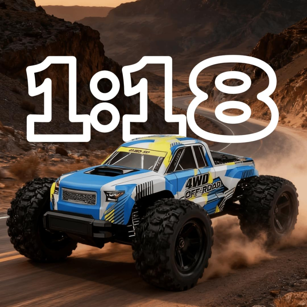 Mașină cu telecomandă MJX Hyper Go 18208 Monster Truck, scara 1/18, 4WD, 30 km/h, 2 caroserii, 2 acumulatori LiPo 2S, RTR [8]