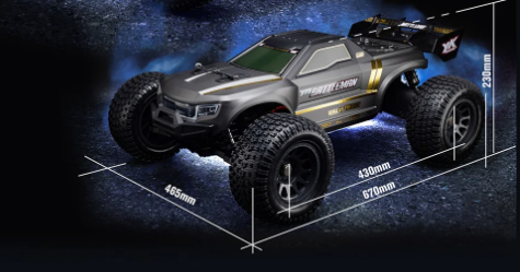 Mașină cu telecomandă Yikong YT7 Pro BATTLEMAN Truggy Brushless, scara 1/7, 4WD, Gri mat, fără acumulatori și încărcător [3]