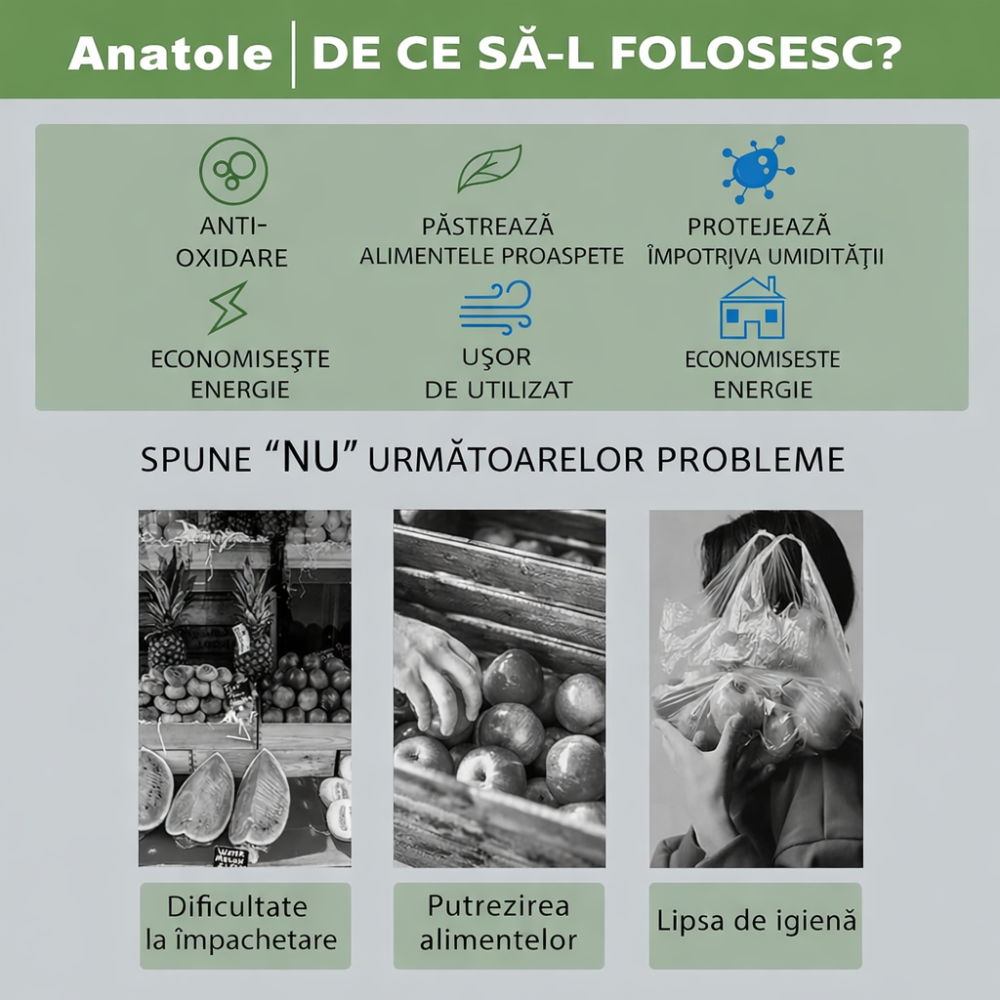 Masina de ambalat cu folie alimentară Anatole, 450 mm [7]