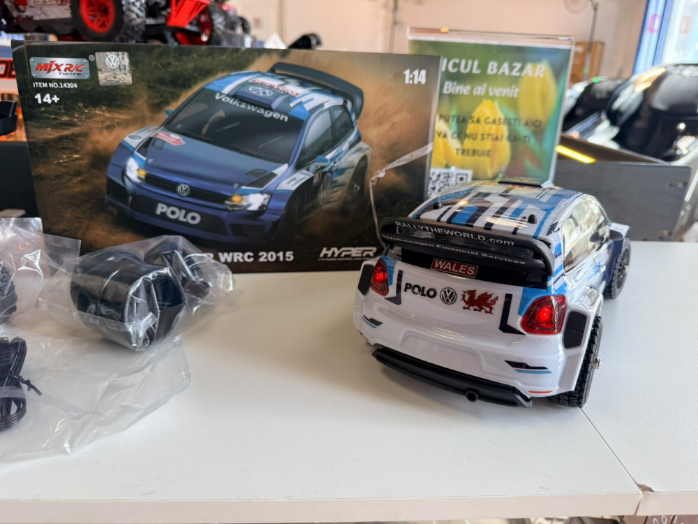 Mașină RC cu telecomandă MJX Hyper GO Volkswagen Polo R WRC Rally/Drift, scara 1:14, 4x4, motor fără perii, 43 km/h (2S) [3]