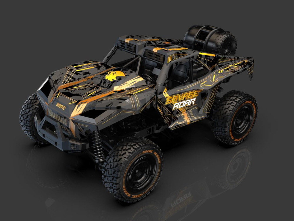 Mașină RC DEERC 9005E Desert Truck 1:14, 4WD Off-Road, 40 km/h, faruri LED, 2 baterii [6]