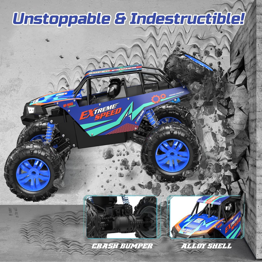 Mașină RC DEERC DE60 Giant Crawler, scară 1:8, 4WD, carcasă aliaj, 2 baterii, 80 min [7]
