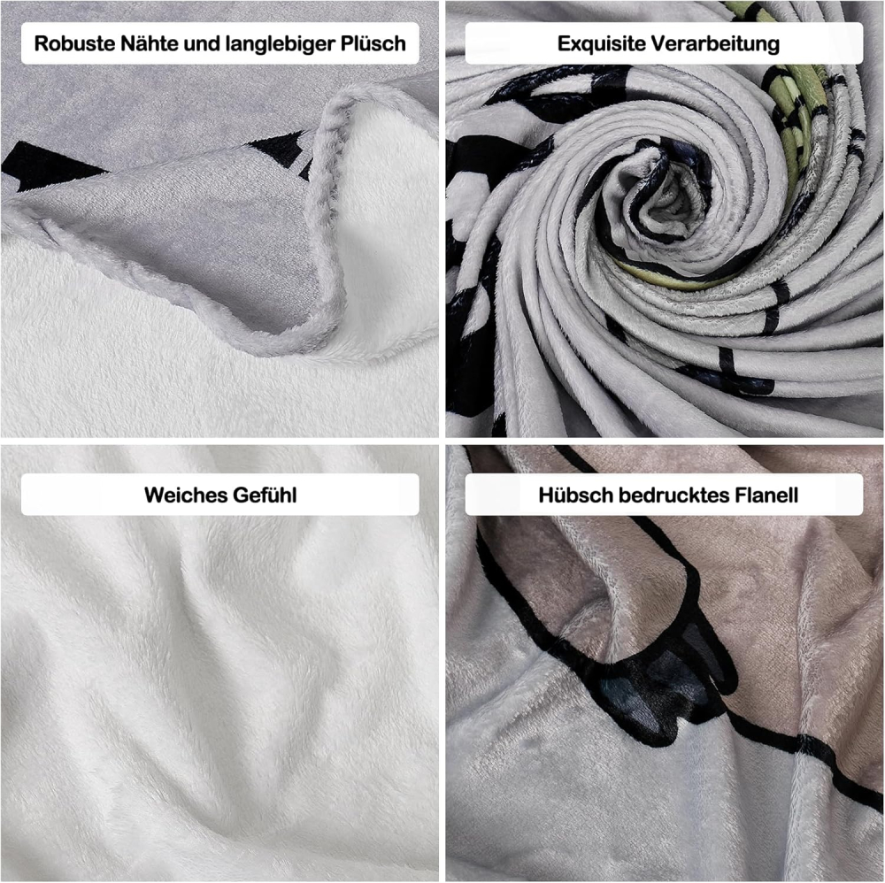 Pătură pufoasă cadou pentru mamă „Mama's Schnarcheck”, flanelă premium, 130 x 150 cm [4]